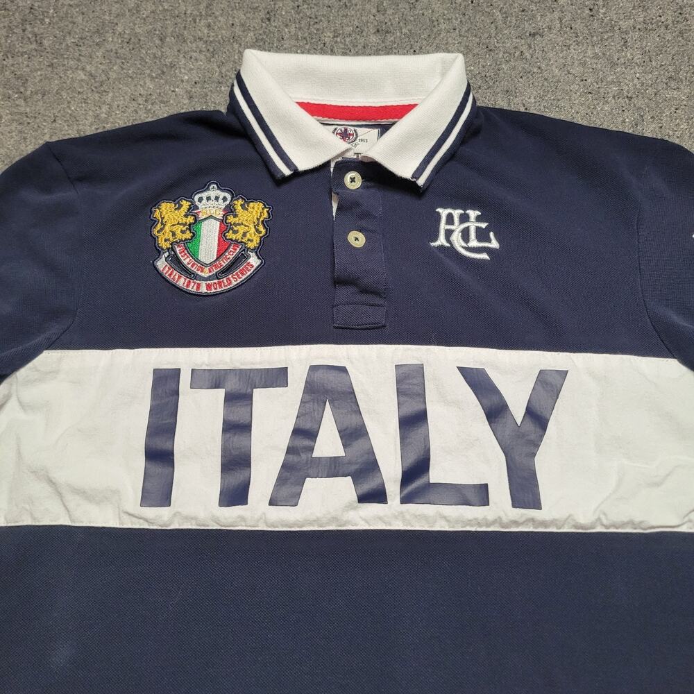 Italy Rugby Shirt Mens 2XL XXL Blue White Alcott Polo Premier League 1978 WS